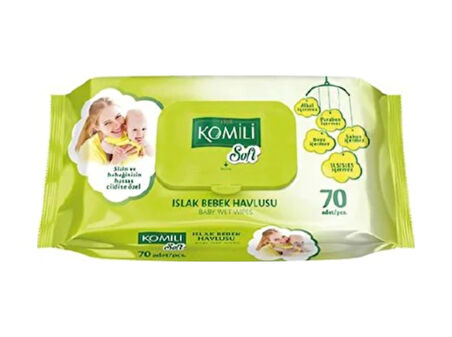 Komili Soft Islak Bebek Havlusu 4 X 70'Li
