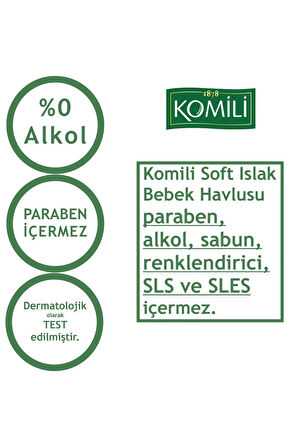 Komili Soft Kapaklı Islak Bebek Havlusu 1400 Yaprak