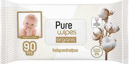 Pure Wipes Organik Pamuklu Bebek Islak Mendil 3x90 Adet PWP-4733