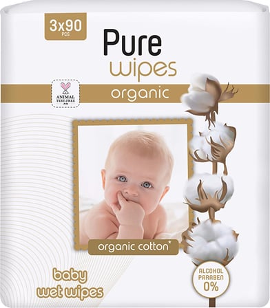 Pure Wipes Pure Pamuklu Islak Havlu 3X90 Adet
