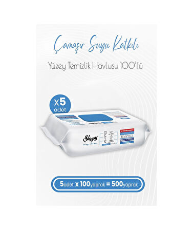 Sleepy Easy Clean Çamaşır Suyu Katkılı Yüzey Temizlik Havlusu 5 X 100'Lü 500 Yaprak