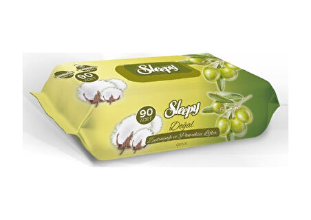 Sleepy Doğal Zeytinyağı Ve Pamuksu Lifler Islak Havlu 20 X 90'Lı