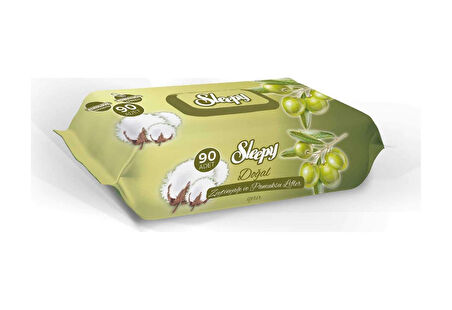 Sleepy Doğal Zeytinyağı Ve Pamuksu Lifler Islak Havlu 4 X 90'Lı