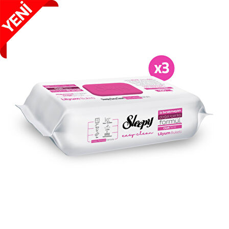 Sleepy Easy Clean Lilyum Buketi Yüzey Temizlik Havlusu&Mendili 3x100 (300 Yaprak)