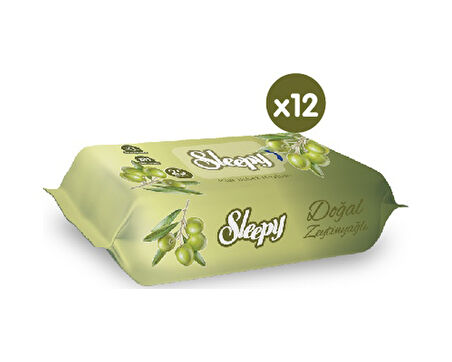 Sleepy Doğal Zeytinyağlı Ve Pamuklu Islak Bebek Havlusu 12X25
