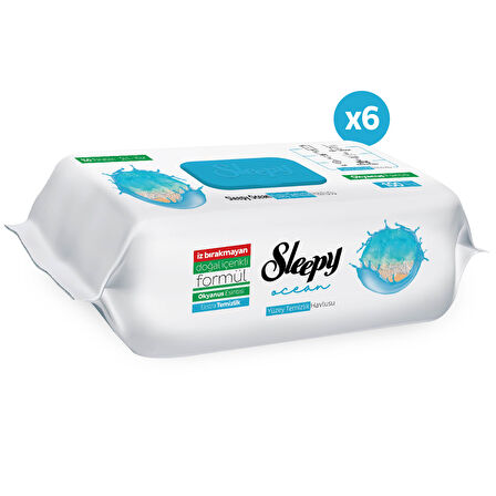 Sleepy Ocean Yüzey Temizlik Havlusu&Mendili Okyanus Esintisi 6x100 (600 Yaprak)