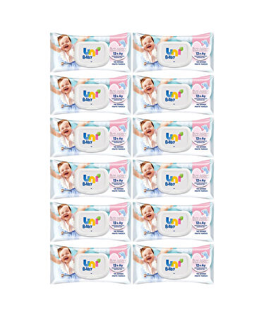 Uni Baby Ilk Adım Islak Mendil 52'Li X 12 Adet