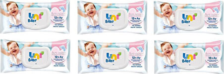 Uni Baby Ilk Adım Islak Mendil 12+Ay 52'Li 6 Adet