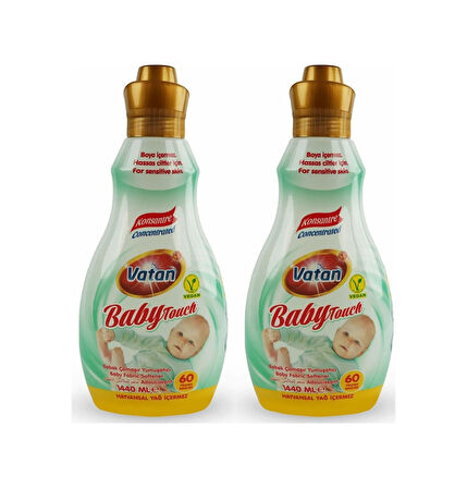 Vatan Soft Touch Sensitive Konsantre Yumuşatıcı 60 Yıkama 2 x 1440 ML
