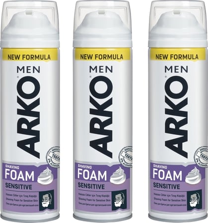 Arko Men Sensitive Tıraş Köpüğü 3 x 200 ML