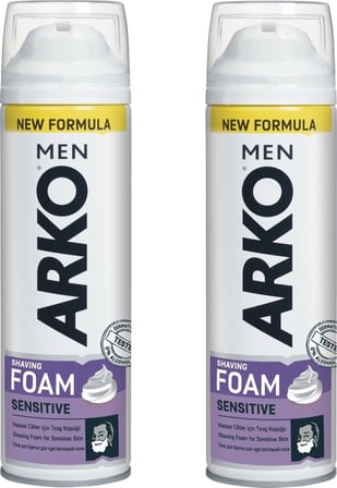 Arko Men Sensitive Hassas Cilt Tıraş Köpüğü 200 Ml 2 Adet 