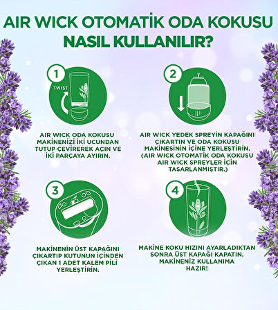 Air Wick Oda Kokusu Freshmatic Makine Yedek Spreyi Lavanta 3x250ml Lavanta 