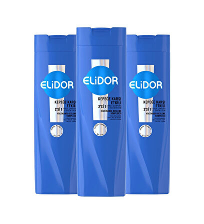 Elidor 2'si 1 Arada Kepeğe Karşı Etkili Şampuan 3 x 400 ML