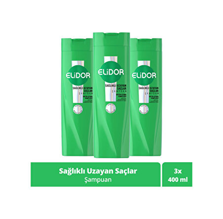Elidor Sağlıklı Uzayan Saçlar Bakım Şampuanı 3 x 400 ML