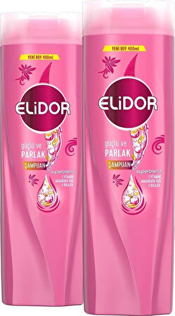Elidor Superblend Güçlü ve Parlak Saç Bakım Şampuanı 2 x 400 ML﻿