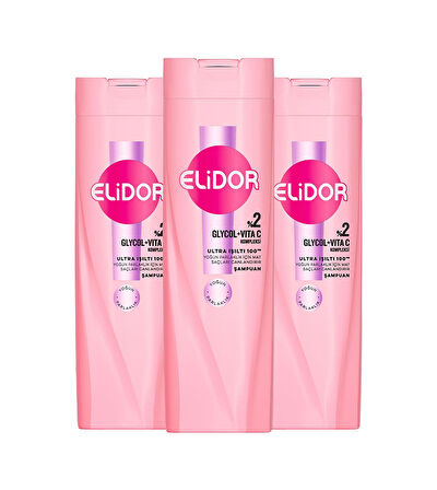 Elidor Saç Bakım Şampuanı Ultra Işıltı Yoğun Parlaklık 400 Ml X3 