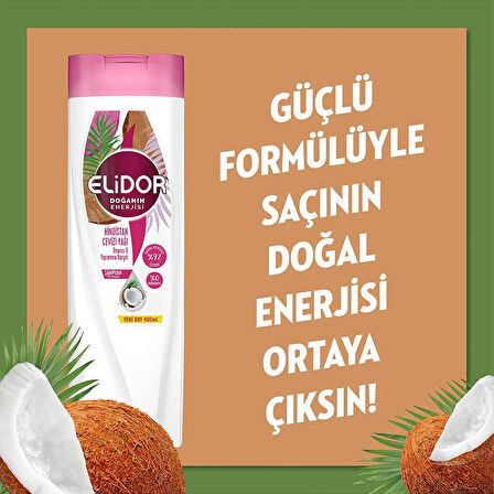 Elidor Doğanın Enerjisi Hindistan Cevizi Yağlı Onarıcı Şampuan 3 x 400 ML