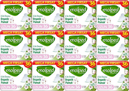 Molped Pure & Soft Hijyenik Ped Uzun 12 x 36'lı