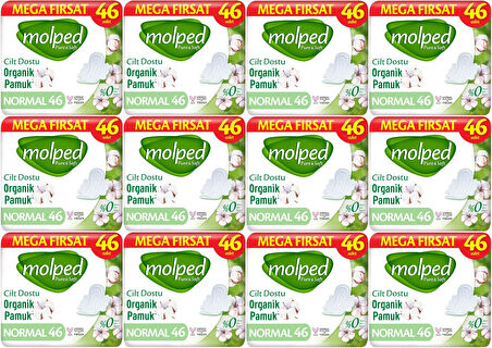 Molped Pure&soft Hijyenik Ped Normal 552 12pk 46 Adet Mega Pk 