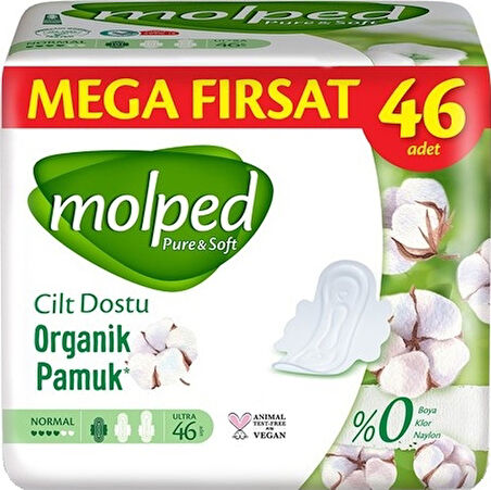 Molped Pure&soft Hijyenik Ped Normal 552 12pk 46 Adet Mega Pk 