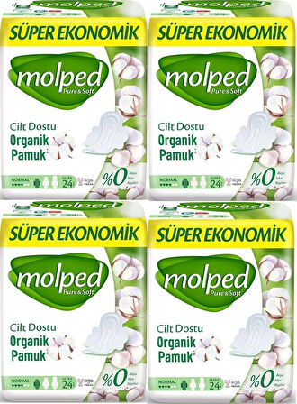 Molped Pure & Soft Süper Ekonomik Hijyenik Ped Normal 4 x 24'lü