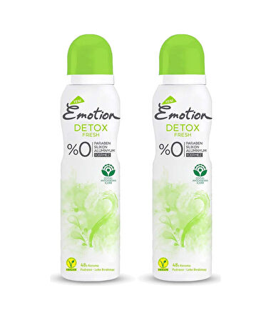 2 Adet Detox Fresh Kadın Deodorant Sprey 150 ml