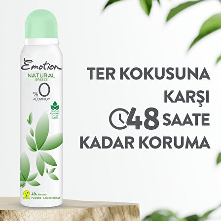 Emotion Natural Breeze Kadın Sprey Deodorant 6 x 200 ML