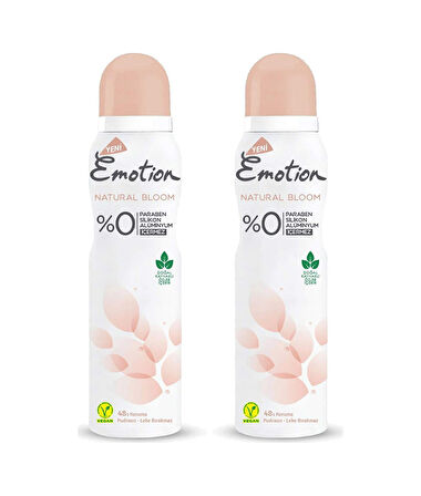 2 Adet Natural Bloom Kadın Deodorant Sprey 150 ml