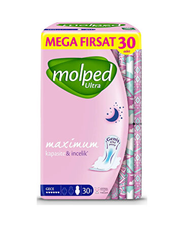Molped Ultra Anatomik Mega Fırsat Ped Gece 30x5 150 Adet 