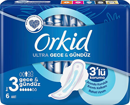 Orkid Ultra Extra Hijyenik Ped Gece & Gündüz 4 x 6'lı
