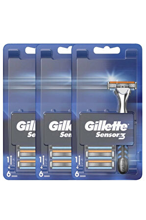 Gillette Sensor 3 6'lı Bıçak X 3 Adet