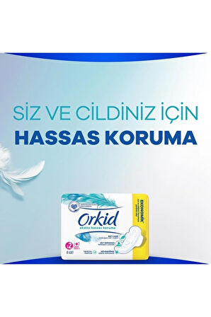 Orkid Extra Hassas Koruma Tekli Hijyenik Ped Uzun 8 Li