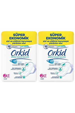 Orkid Süper Ekonomik Ekstra Hassas Koruma 16 Adet Boy 2 Uzun  2'li