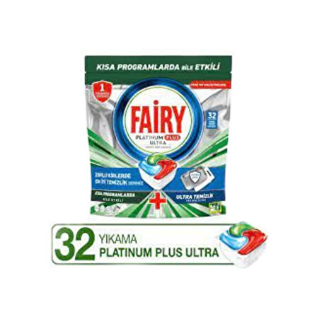 Fairy Bulaşık Makinesi Tableti Platinum Plus Ultra 32'li