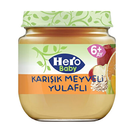 Hero Baby Maması Kavanoz Karışık Meyve Ve Yulaflı 120 Gr