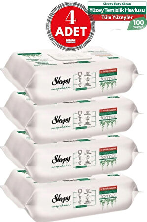 Sleepy Easy Clean Yüzey Tem. Havlusu 100 x4 Adet