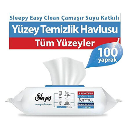 Sleepy Easy Clean Çamaşır Suyu Katkılı Yüzey Temizlik Havlusu 100'lü