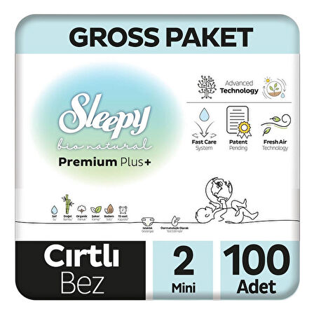 Sleepy Bio Naturel Gross Bebek Bezi Mini 100'lü