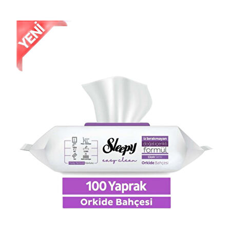 Sleepy Yüzey Temizlik Havlusu Orkide Bahçesi 100'lü