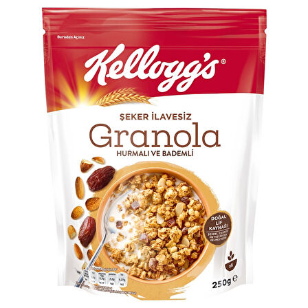 Kellogg's Kellogg's İlave Şekersiz Granola Hurmalı Ve Bademli 250 Gr