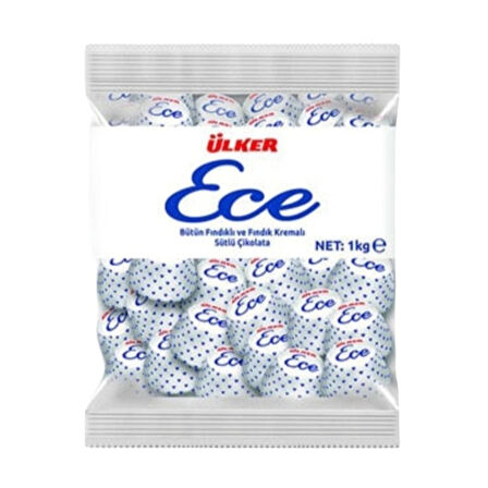 Ülker Ece Bütün Fındıklı Sütlü Çikolata 1000 Gr