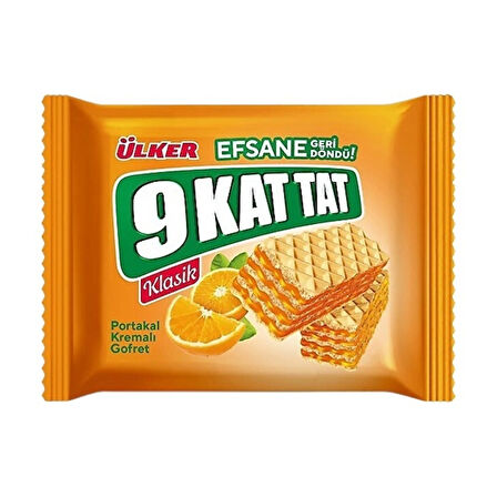 Ülker 9 Kat Tat Portakal Kremalı Gofret 114 Gr