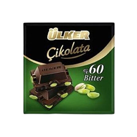 Ülker Antep Fıstıklı %60 Bitter Çikolata 65 Gr