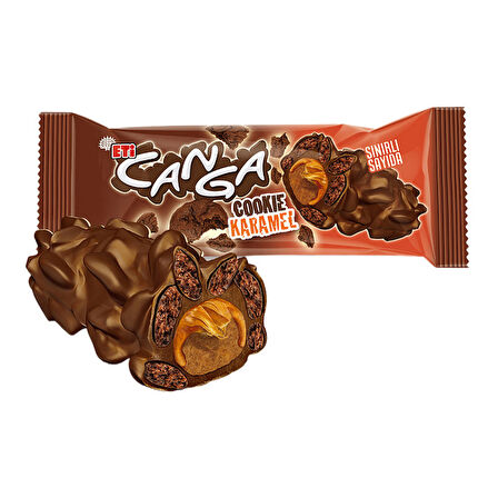 Eti Bar Canga Cookie Ballı Karamelli 45 Gr