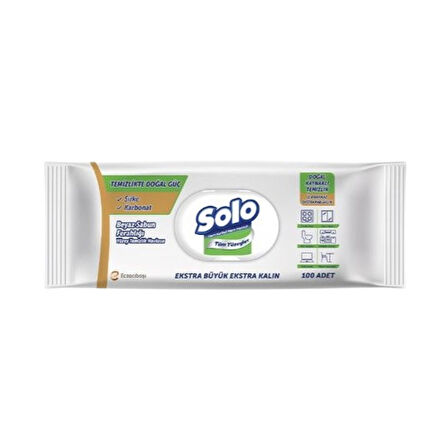 Solo Beyaz Sabun Yüzey Temizlik Havlusu 100'lü