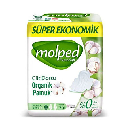Molped Ped Pure Soft Hijyenik Süper Ekonomik Normal 24'lü