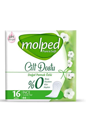 Molped Pure Soft Günlük Ped İnce 16lı