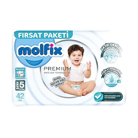 Molfix Bebek Bezi Premium 5 Numara Junior 42'li