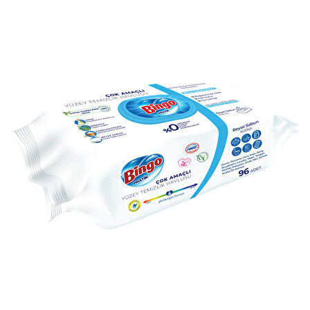 Bingo Yüzey Temizlik Havlusu Beyaz Sabunlu 96'lı