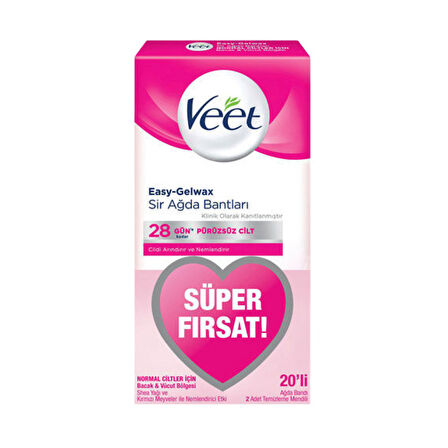 Veet Ağda Bandı Normal Süper Fırsat 20'li